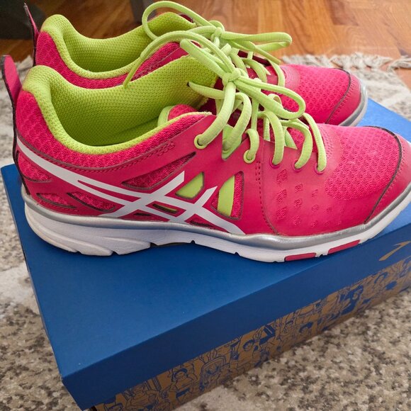 Asics Gel-Sustain TR 2 Running Shoes Womens Size 6.6 Pink Yellow Sneakers S398Y - Picture 1 of 5